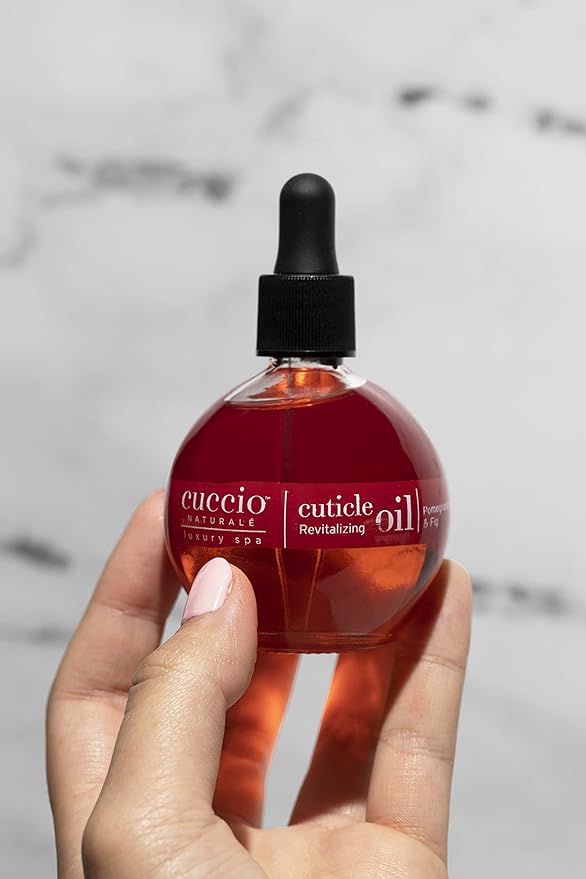 Cuccio Naturale Pomegranate & Fig Revitalizing Cuticle Oil, Lightweight Fast-Absorbing Hydrating Nail & Cuticle Conditioner, Cold-Pressed Oils + Vitamin E, 2.30 Fl Oz
