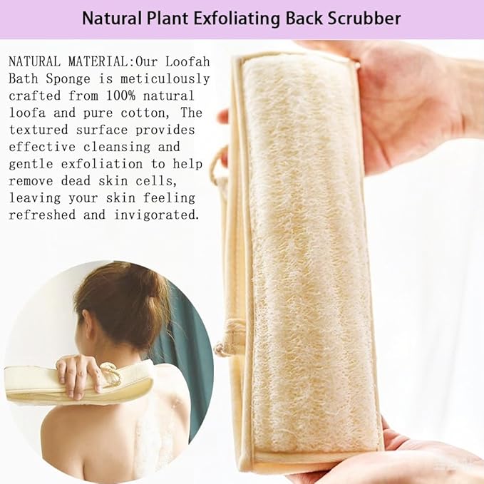haikuluo Natural Loofah Back Scrubber,1 Pack