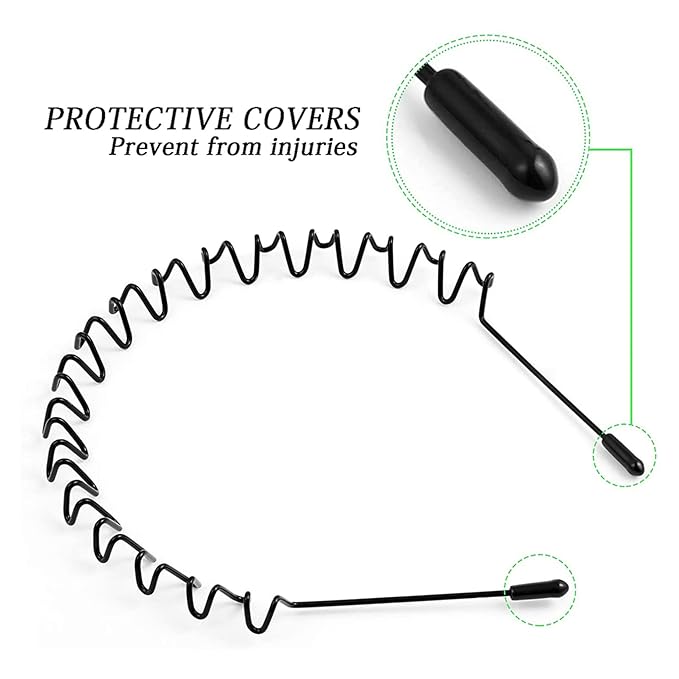 Metal Headband for Men, Adjustable Wavy Hair Band, Classic Wave 1 Pcs