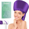 Hooded Hair Dryer Bonnet - Fast Drying for Natural Hair, Deep Conditioning & Curls - Adjustable, Even Heat, Portable Travel (Purple)
