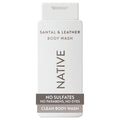 Native Body Wash Contains Naturally Derived Ingredients | For Women & Men, Sulfate, Paraben, & Dye Free Leaving Skin Soft and Hydrated | Santal & Leather 18 oz