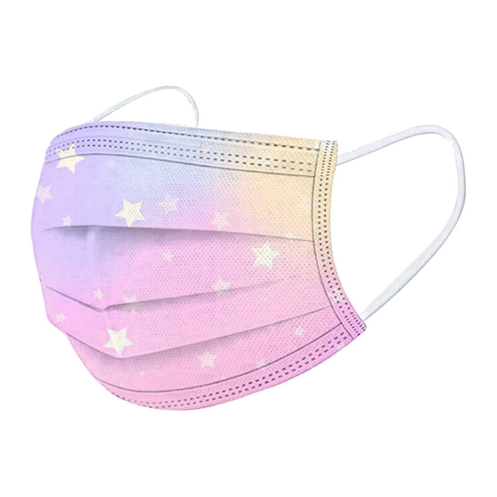YUGYUJ 50Pcs Kids Face Mask Childrens 3 Ply Non-Woven Protective Breathable Kids Face Mask for Boys Girls Outdoor School (50Pcs Kids Mask B)