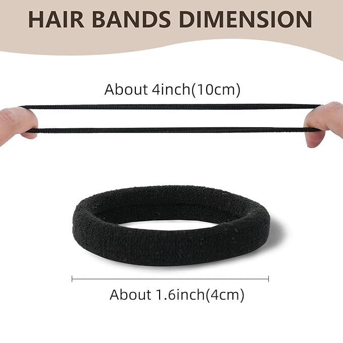 FVOLREM Hair Accessories, 190PCS No-Damage Thick Seamless Hair Elastics in Neutral Colors for Women and Girls