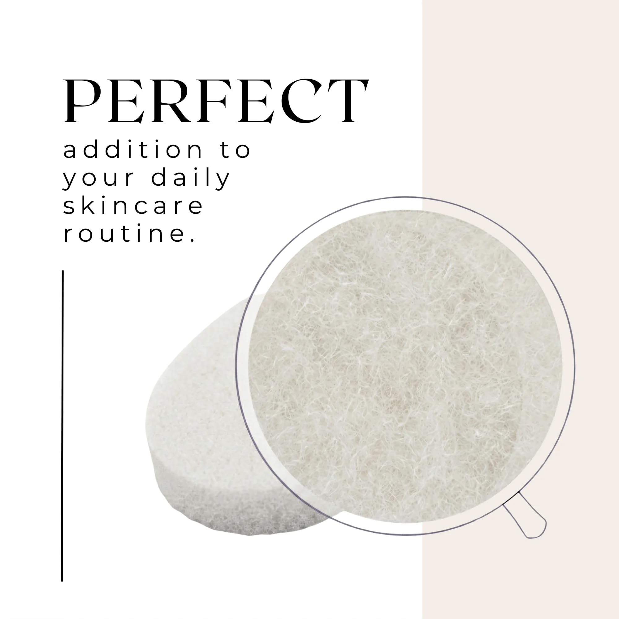 10 Pack - VerdeVida Facial Sponge/Face Scrubber, Buff Puf Style Pads, Deep Cleansing & Exfoliating, White