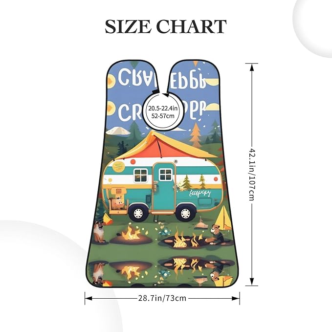 Cute Black Pug Dog-Standard-Scale-2_00x Print Beard Bib Shaving Apron, Beard Hair Trimming Cape Gift For Dad