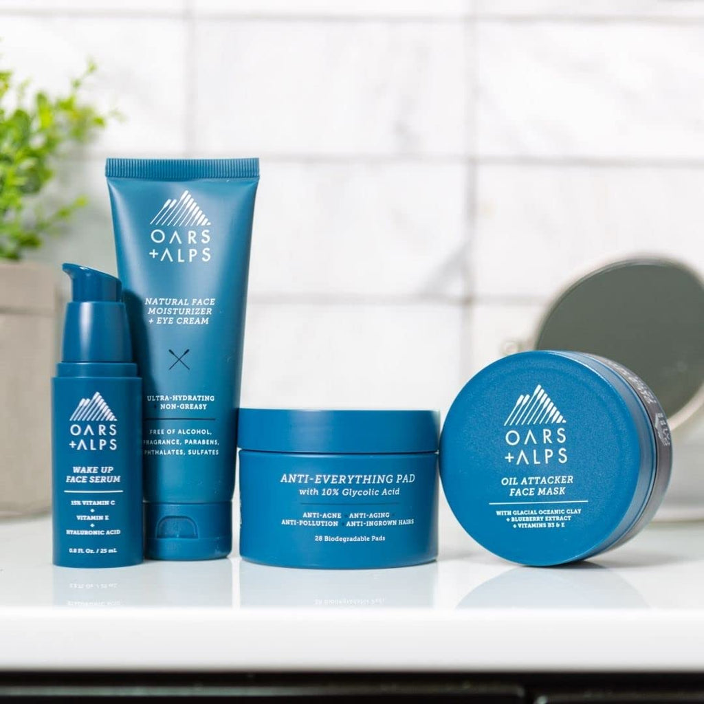 Oars + Alps Anti-Everything Pads, Facial Cleanser + Exfoliator, 28ct