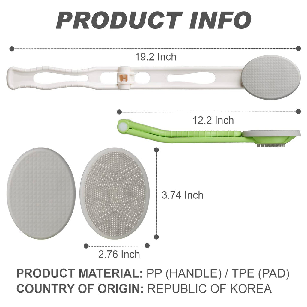 DOWMI Lotion Applicator for Back, Foldable 19” Long Handle, for Cream, Sunscreen & Ointment