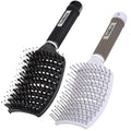 TaiBest Boar Bristle Hair Brush Set - Dry/Wet Hair Brushes Detangler for Fine, Thick, Curly Hair - Curved and Vented Hair Brush for Women, Men or Kids