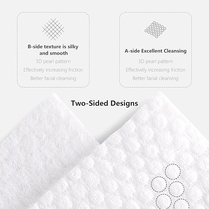 vuacepe Face Towels Disposable Cotton Facial Towels, 100 Count Biodegradable Soft Dry Facial Tissue, Drying Tissue for Skin Care, Makeup Remover, Disposable Face Cloths for Washing