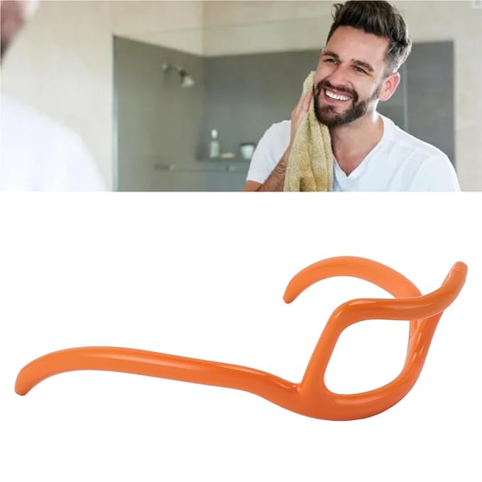 Tyenaza Beard Shaper, Hair Grooming Versatile Portable Shaping Tool Face Hair Styling Template for Men (Orange)
