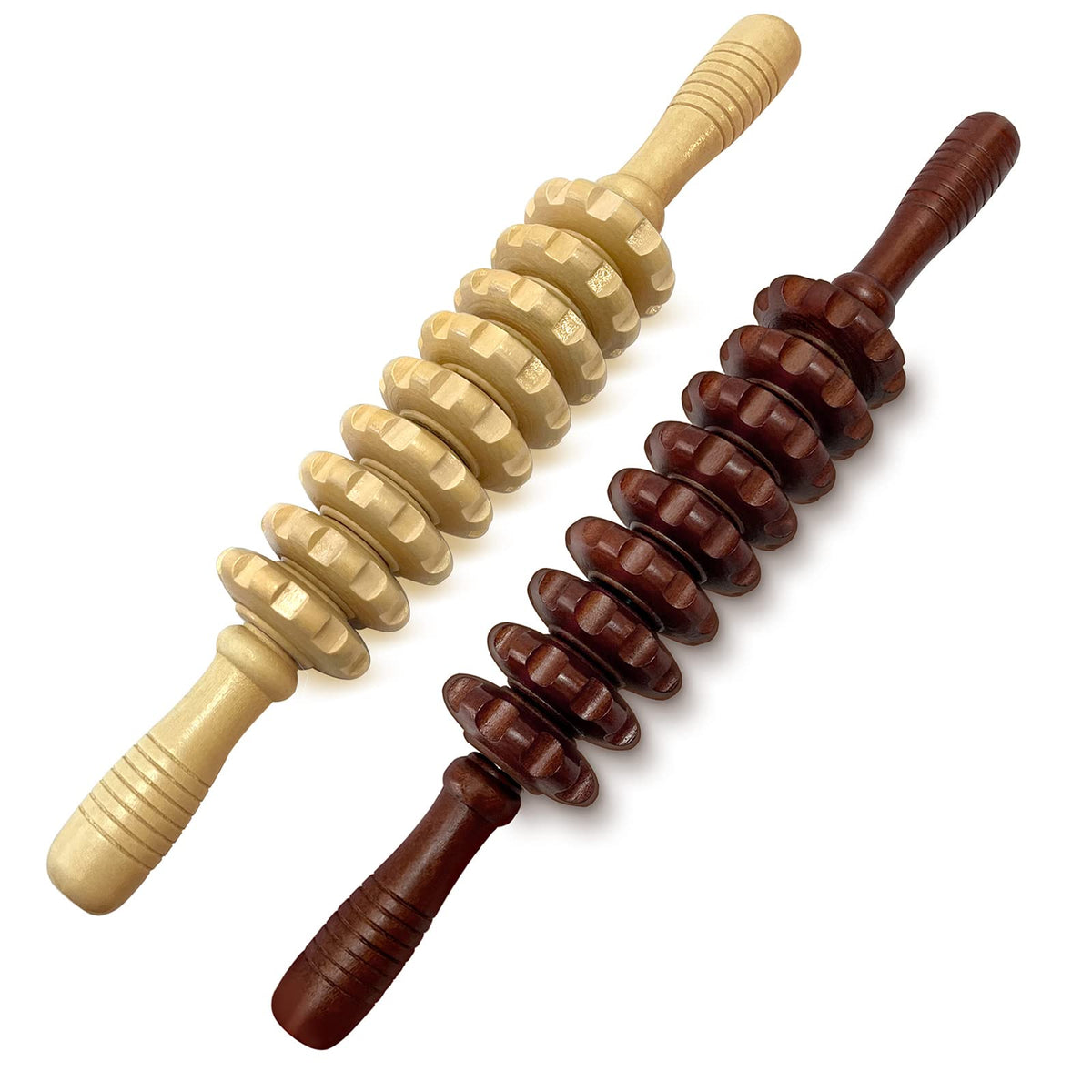 Wood Therapy Massage Roller Stick for Muscle Relief & Cellulite Reduction