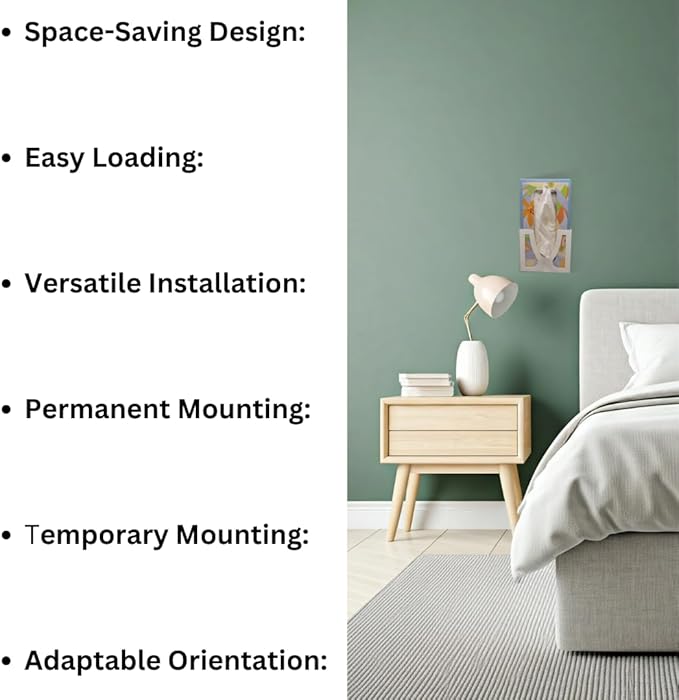 Sneeze Eaze Wall-Mounted Tissue Box Holder - Space-Saving Design - Easy Loading & Stylish Home Decor - Versatile Installation Options - Perfect for Home, Office & School - Made in The USA (White)