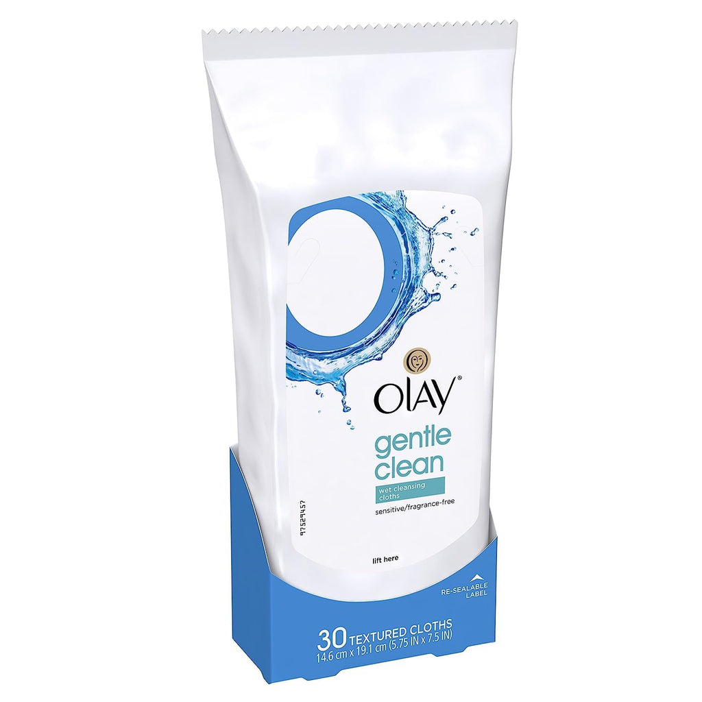 Olay Cleanse Gentle Facial Cloths, Fragrance Free, 30 count - Packaging may vary