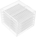 Operitacx Acrylic Eyelash Organizer Box 10-layer False Eyelash Storage Case Multi-tier Lash Holder for Women Cosmetic Display and Travel