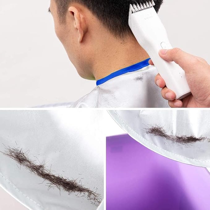 SZHSTC Hair Cutting Haircut Cape, Haircut Cape Apron Waterproof Hair Cloak Umbrella Capes for Adults, Barber Cape with 1PCS Black Comb