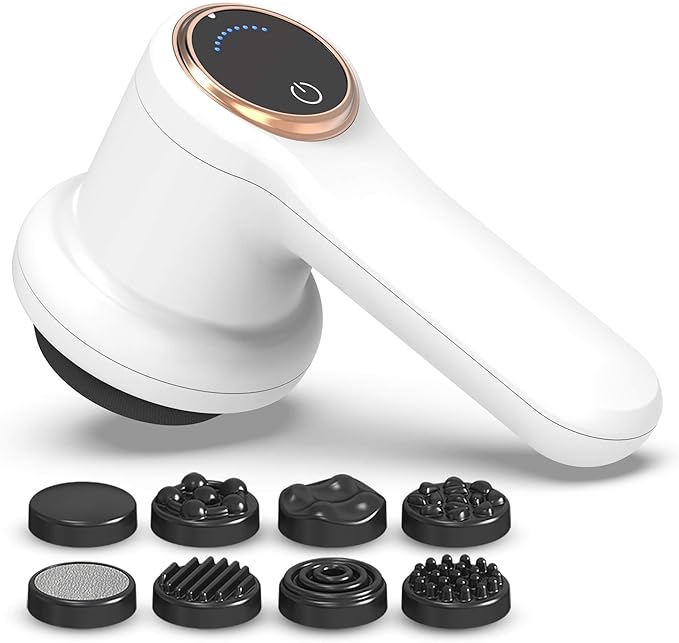 TOTO81JXM Electric Cellulite Massager – Body Sculpting Machine with 8 Massage Heads, Lymphatic Drainage & Skin Tightening for Belly Stomach Leg, Lipo Roller Massager After Surgery, Adjustable Speed.