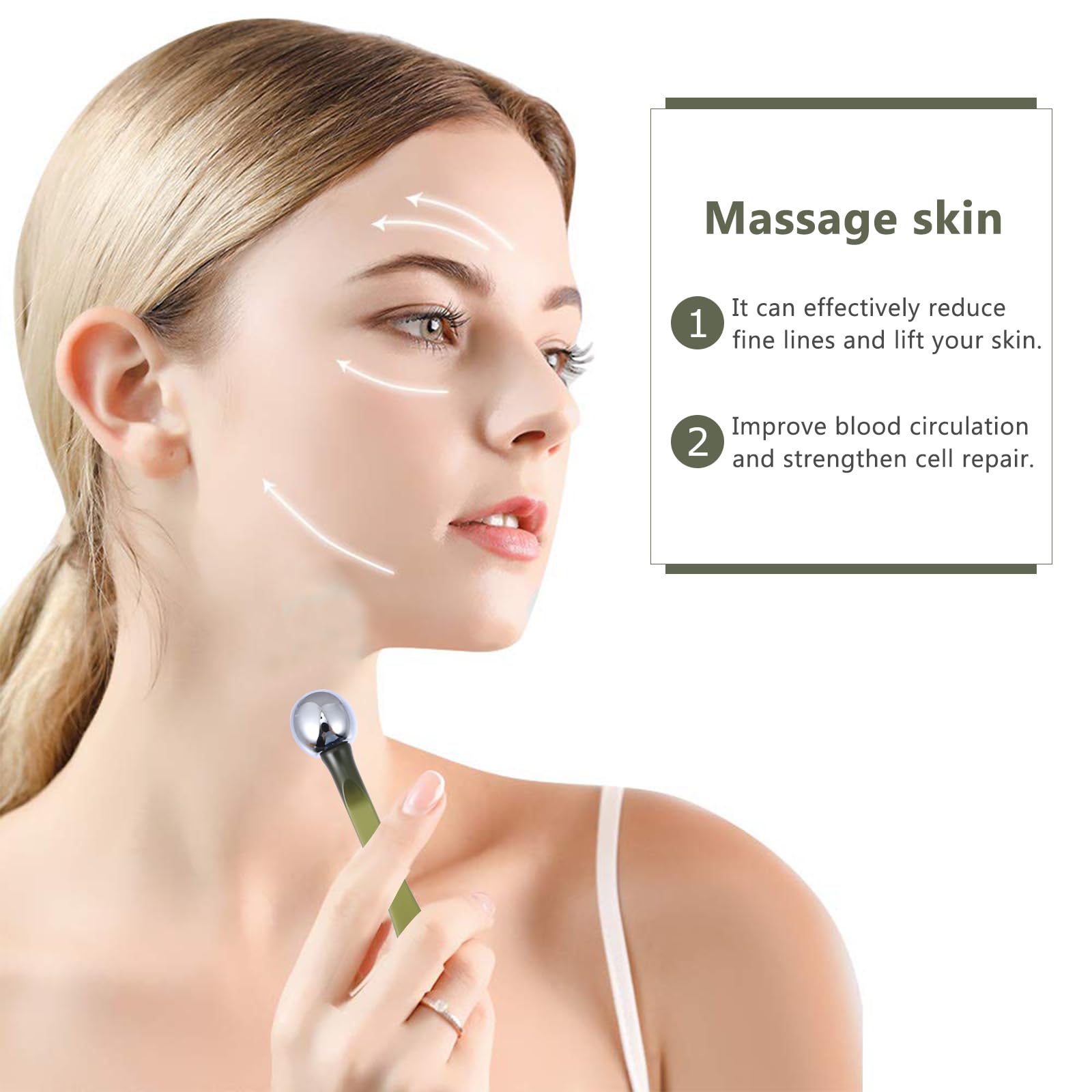 EXCEART Eye Cream Rods 6-Pack Metal Skin Care Massaging Sticks for Eye Essence Application Area Massage Circulation Support Portable Makeup Tools for Women Girls