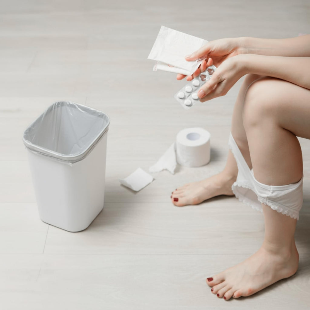 Maxdot 2 Roll 50 Bags Sanitary Napkin Disposal Receptacle Liner Surface Mount Feminine Hygiene Liner Plastic Bags for Wall Mountable Receptacles or Bin, Bathroom, Commercial, Restroom, 12 x 16 Inch