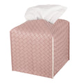 Tissue Box Cover Square Leather Facial Paper Holder, Pink