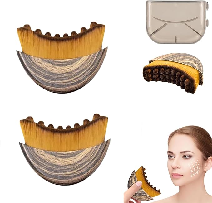 New Lymphatic Contour Face Brush, Lymphatic Drainage Massager for Face,Ergonomically Designed to Fit The Skin Precisely and Relieve Fatigue(2PCS)