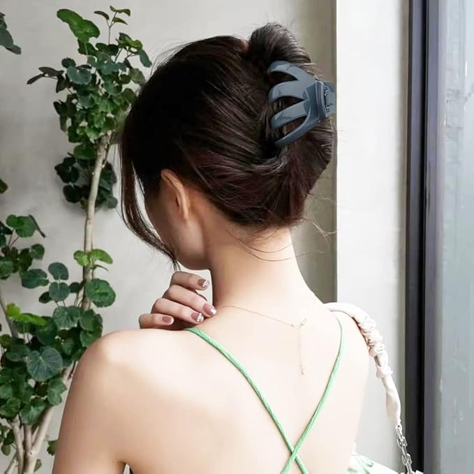 Atoden Claw Clips for Thick Hair 5Pcs, Large Hair Clips for Women, Octopus Hair Clips, Strong Grip Jumbo Jaw Clips, Girls Hair Styling Accessories, 3.15"