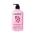 Hempz Cherry Body Lotion, Ultra Hydrating Daily Moisturizer for Dry Skin and Hands, Dark Red Cherries, 17 oz.