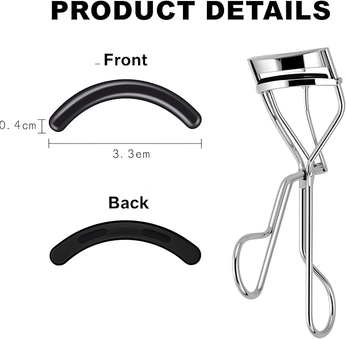 80Pack Fit for Tweezerman Eyelash Curler Refills,High Elasticity Silicone Replacement Pad Compatible with Tweezerman Eyelash Curler,Gentle & Safe,Use with Eye Lash Curlers.