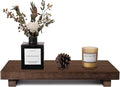 zoocatia Small Wood Tray Pedestal Stand Farmhouse Bathroom Decor Decorative Wooden Riser Kitchen Soap Dish Holder for Vanity, Counter, Sink, Large 11.8" x 7" - Walnut