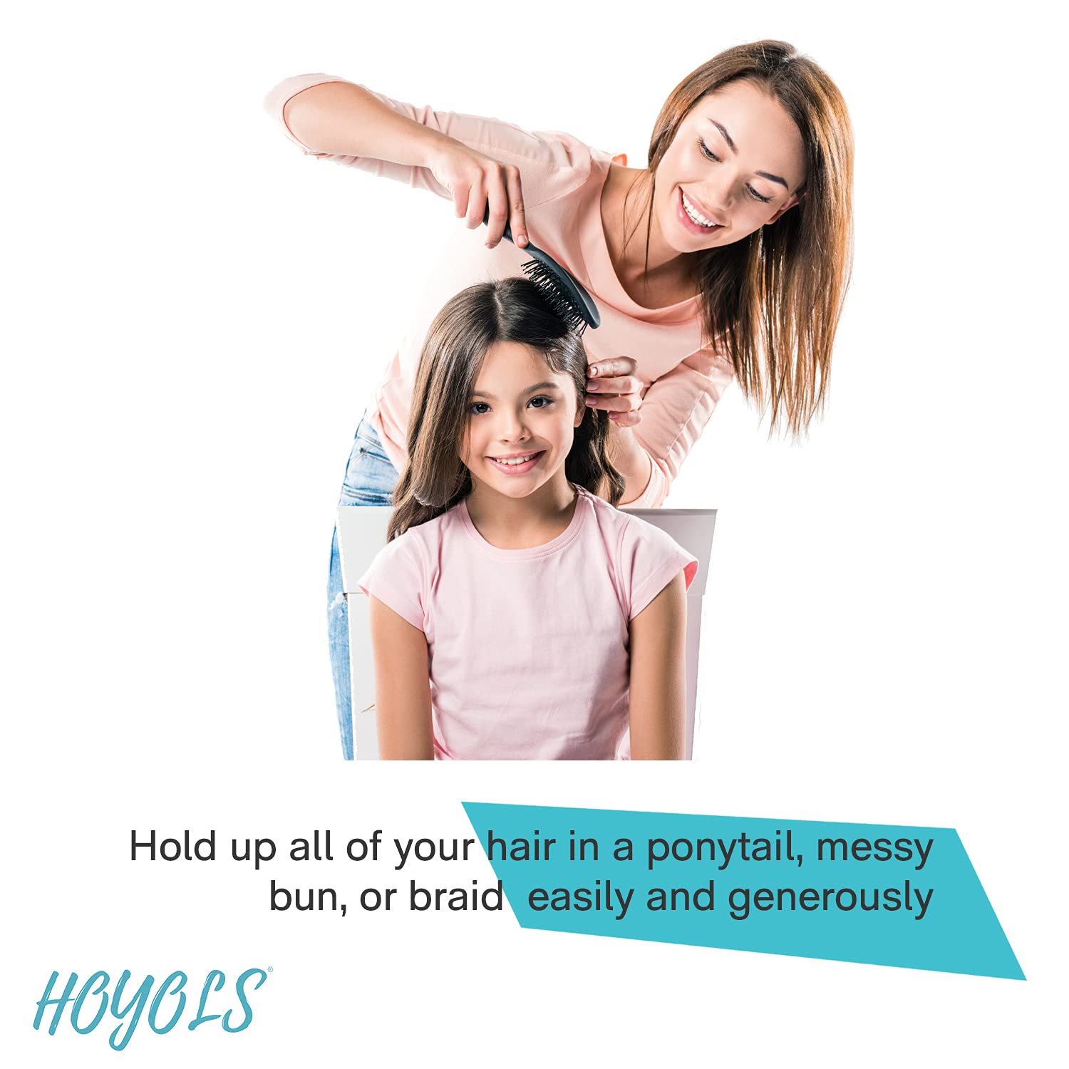 HOYOLS 3/4 Inch White Hair Rubber Bands for Hair Ties, Small Elastics Bands Ponytail Holders for Women Girls Mini Student Crafts Office 600pcs (M)