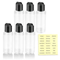 Gmleey 6 Pack Travel Bottles for Toiletries, 3.4oz Travel Shampoo Bottles Leak-Proof Tsa Approved Travel Size Bottle for Shampoo Conditioner and Body Wash, Clear Bottle Body