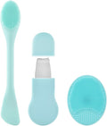 2-in-1 Blackhead Remover Tool for Face & Nose – Pore Cleaning Brush, Face Scrubber, Skin Care Scraper, Mask Applicator & Spatula for Men and Women | Deep Cleansing | Blue