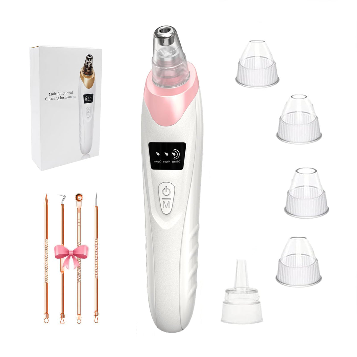 Blackhead Remover Pore Vacuum,Facial Pore Cleaner Blackhead Vacuum (Black)