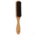 JsqFogey Men's Boar Bristle Hair Brush, Natural Wood Handle Grooming Brush for Daily Styling, Beard & Hair Detangling, Perfect for Pompadour & Slick Back Hairstyles