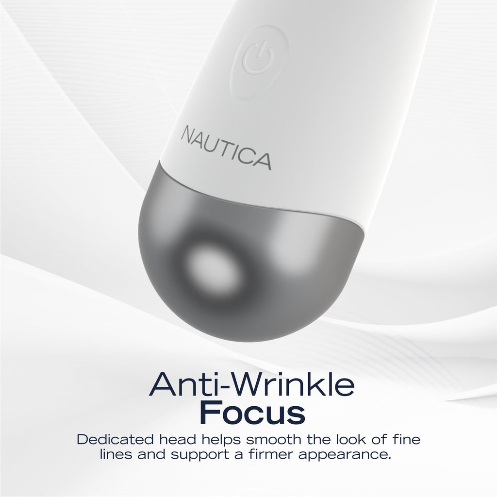 Nautica PC130 Sonic Facial Cleansing Brush Made with Ultra Hygienic Soft Silicone, Waterproof and Rechargeable Face Scrub Brush for Men & Women - (Milk)