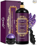 Pjordo Aromatherapy Lavender Massage Oil, Massage Oil for Massage Therapy, Calming, Soothing, Relaxing, Spa Gifts for Him Her, 10 Fl Oz