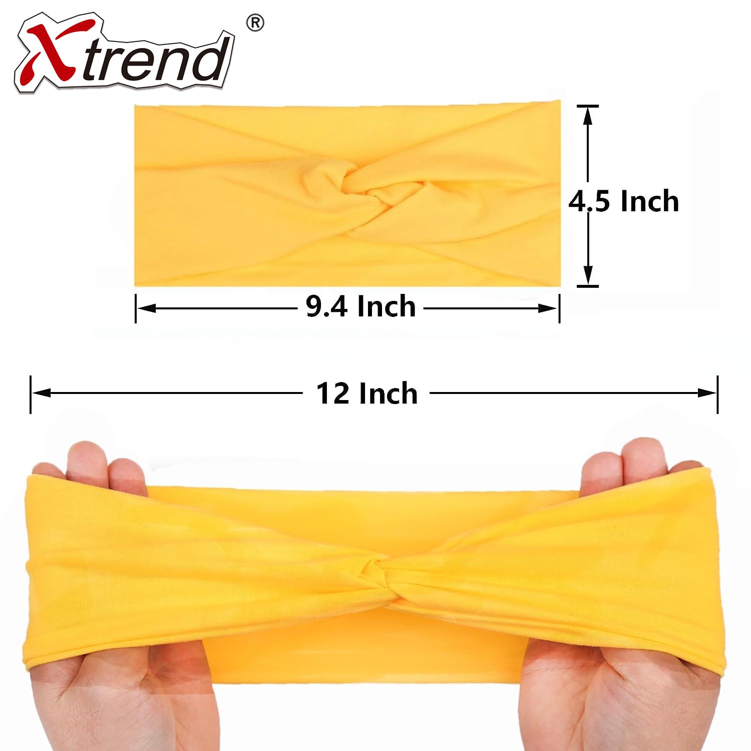 XTREND 6 Pcs Headbands for Women Twisted Cross Elastic Head Bands Yoga Workout Headband Non-Slip Sweat Soft Headbands Solid Color Simple Versatile Hair Accessory Hairbands