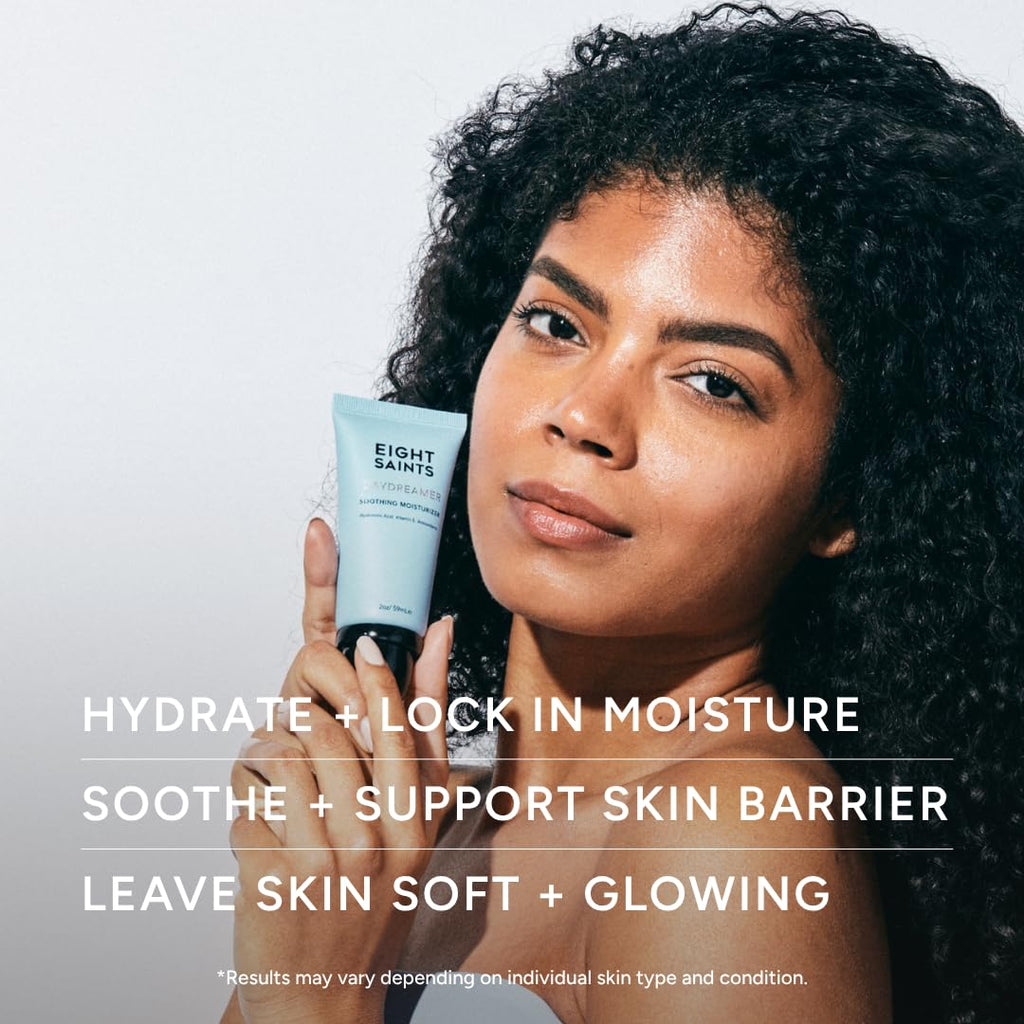 Eight Saints Daydreamer Soothing Anti Aging Face Moisturizer, Fast Absorbing Oil Free Face Lotion With Hyaluronic Acid & Vitamin E, and Sunflower Oil, Hydrating Daily Facial Moisturizer, 2 Ounces