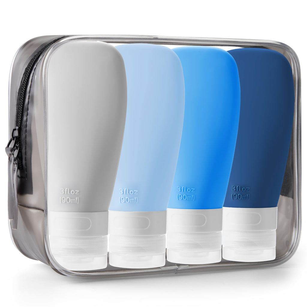 INSFIT Travel Bottles for Toiletries: Leakproof Travel Size Toiletries, BPA-Free Refillable Shampoo/Conditioner Bottles for Beach, Cruise, Airplane, Disney Vacations, Travel Essentials for Women
