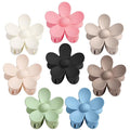 Flower Hair Clips 8PCS, Large Claw Clips for Women Girls Thick Thin Hair, Strong Hold Nonslip Big Dasiy Jaw Clamps Matte Hair Accessories 8 Colors