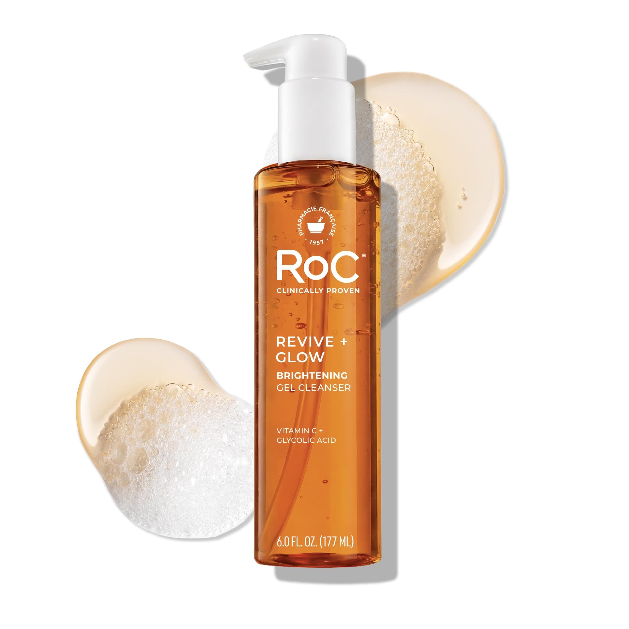 RoC Multi Correxion Revive + Glow Vitamin C Gel Brightening Cleanser, 6 oz
