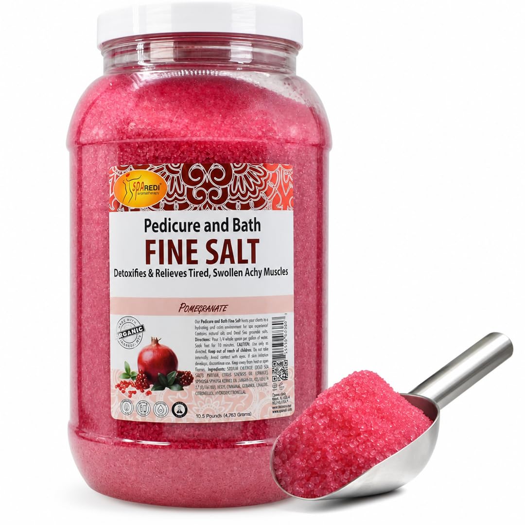 SPA REDI Dead Sea Salt Pedicure Foot Soak, Fine Salt, 128 Oz