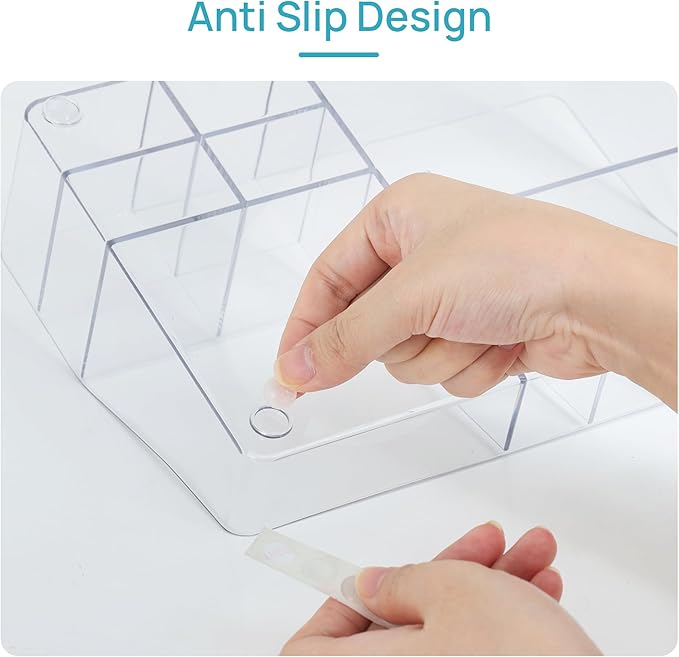 Vtopmart Clear Plastic Devided Makeup Organizer Tray