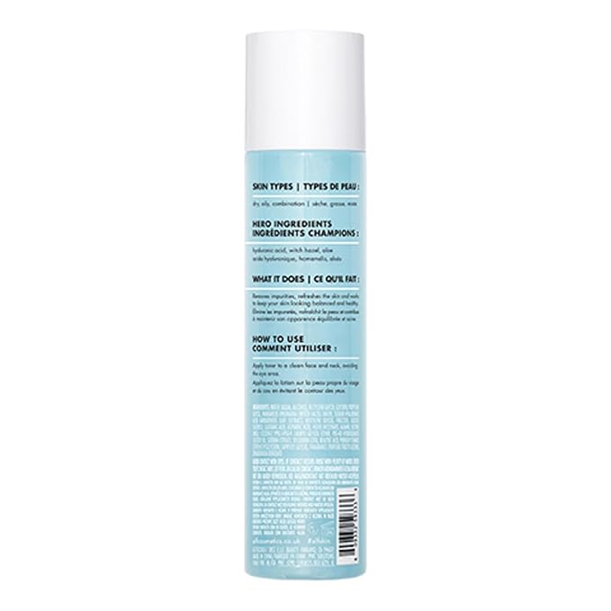 e.l.f. SKIN Keep Your Balance Toner, Gentle, Refreshing, Removes Makeup & Impurities, Hydrates, Cleanses, Soothes, Infused with Hyaluronic Acid, Witch Hazel and Aloe, 5.07 Fl Oz