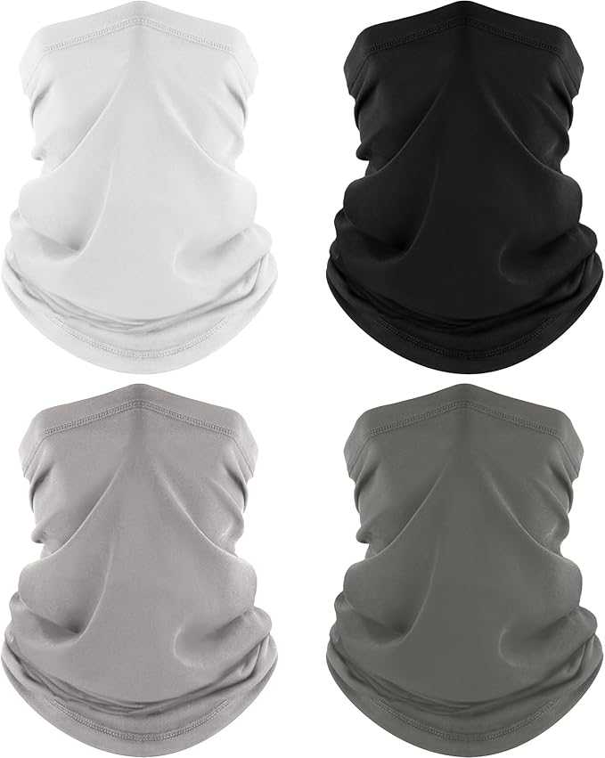 ROXUN Neck Gaiter, 4 Pack Summer Cooling Breathable Face Mask for Outdoors