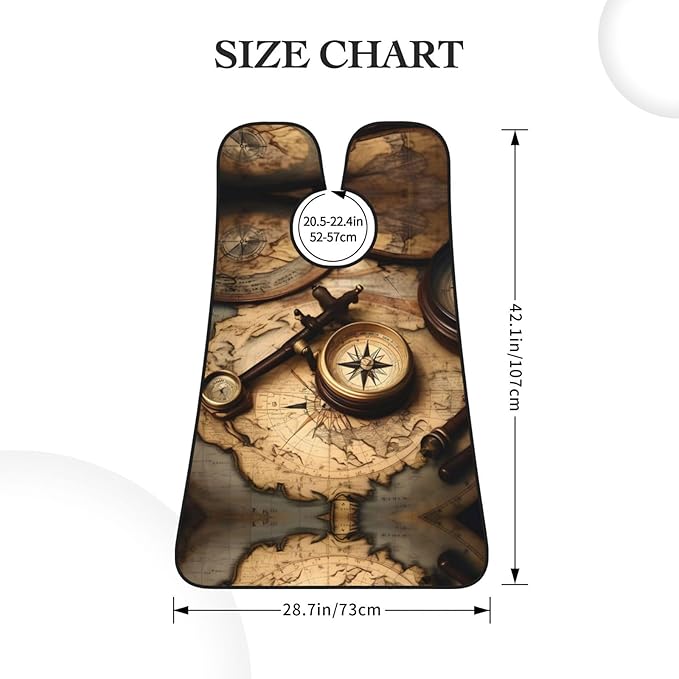 Cute Black Pug Dog-Standard-Scale-2_00x Print Beard Bib Shaving Apron, Beard Hair Trimming Cape Gift For Dad