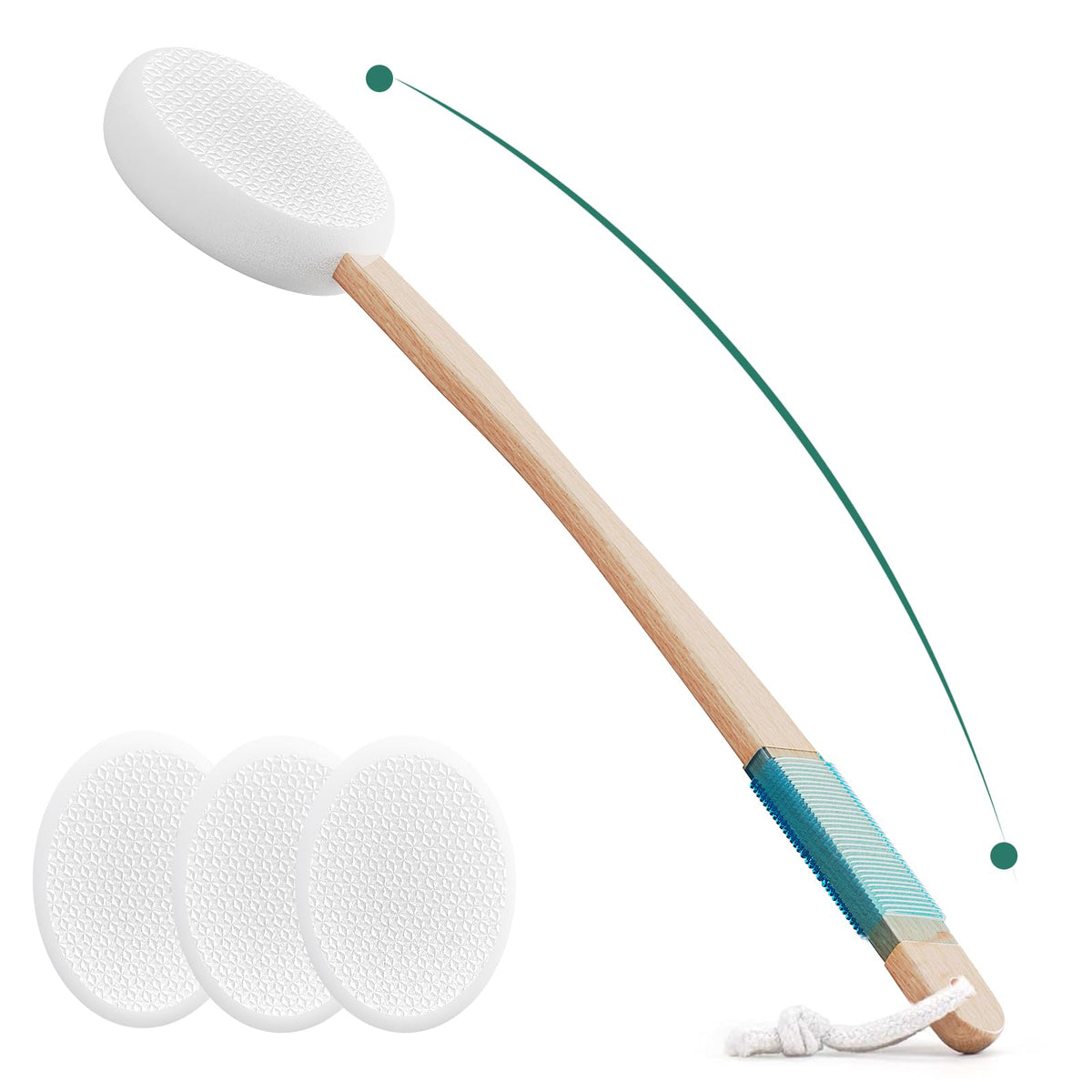 Svarvns Back Lotion Applicator with 4 Replaceable Pads, Colorful