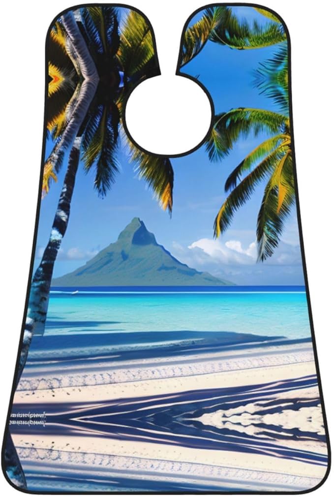 Tropical Fruit Pineapple Print Beard Bib Shaving Apron, Beard Hair Trimming Cape Gift For Dad
