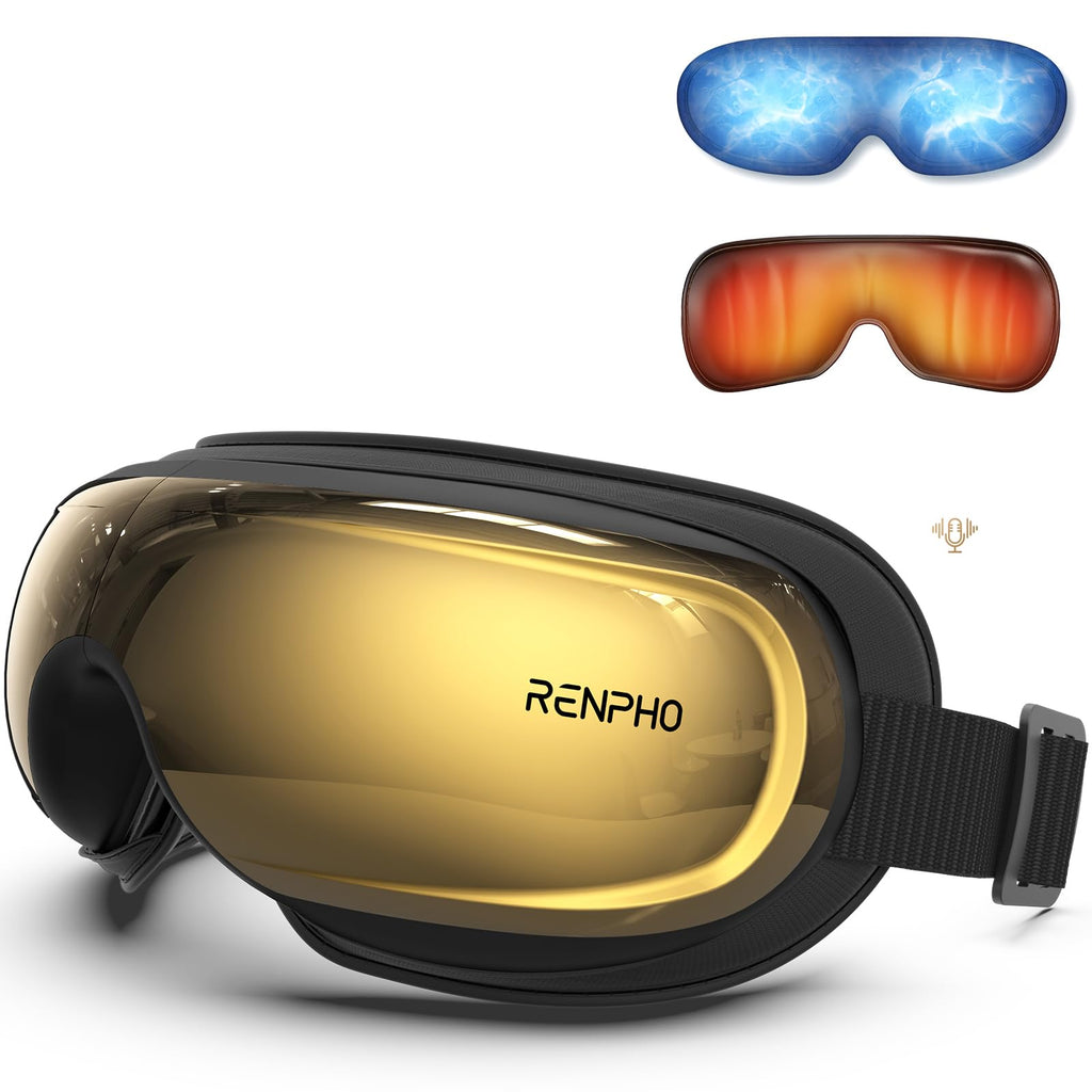RENPHO Eye Massager with Heat and Cooling Voice Control, Birthday Gifts for Women Men, FSA Eligible HSA, Massaging Eye Mask for Dry Eyes Head Tension and Stress Relief - Eyeris 3