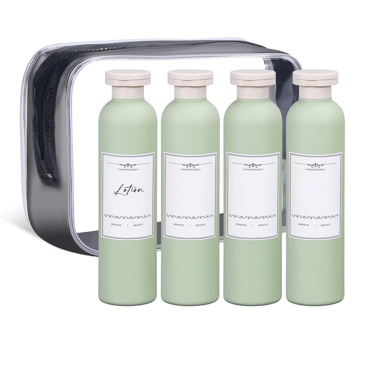 ASEVAT 6.7 oz Leak-Proof Travel Bottles, 3 Pack Refillable Plastic Squeeze Vessels with Caps, Portable Containers for Shampoo, Lotion, Cream & Daily Liquids