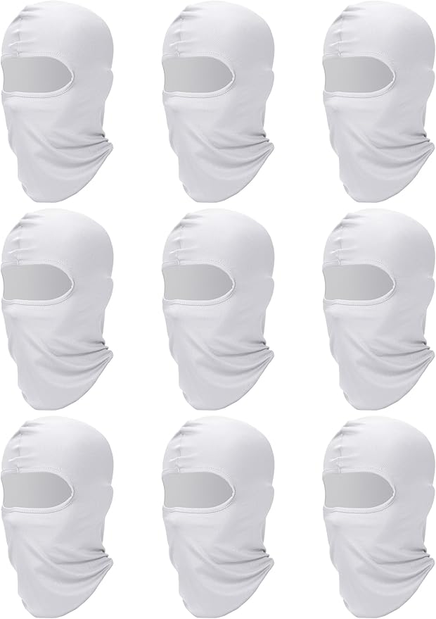 SATINIOR 9 Pack Ski Mask for Men Balaclava Full Face Shiesty Mask Breathable Summer Windproof Hood for Motorcycle Snowboard